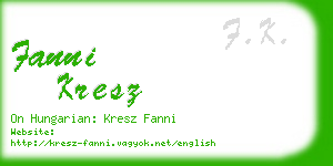 fanni kresz business card